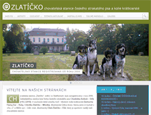 Tablet Screenshot of chovatelska-stanice-zlaticko.cz